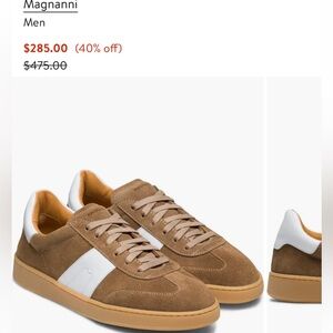 Magnanni Men's Tan and White Sneakers